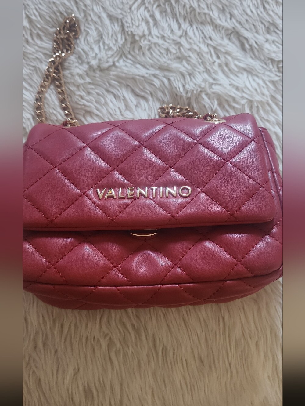 Valentino Spa By MARIO Quilted Chain Crossbody in Dusty Rose